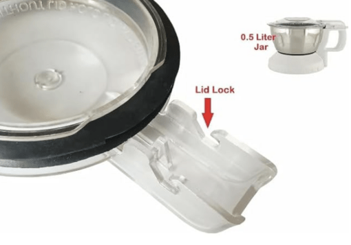 Black liger Heavy Quality Chutney jar lid 500 ml Compatible for Panasonic Mx-Ac555, Mx-Ac400, Mx-Ac350, Mx-Ac310, Mx-Ac300, Mx-Ac250, Mx-Ac220, Mx-Ac210 With Safety Lock - Image 2